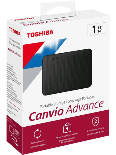 Disco Externo 1tb Toshiba Advance Con Contraseña Y Respaldo
