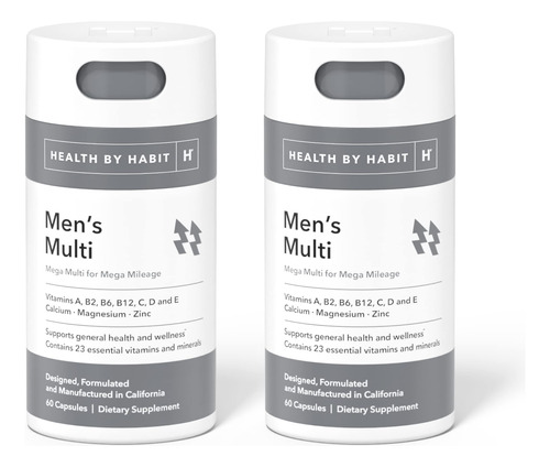 Health By Habit Suplemento Multiple Para Hombre, Paquete De 