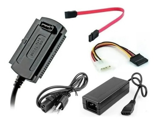 Cable Adaptador Seisa Usb A Ide Y Sata Con Fuentes Itech*
