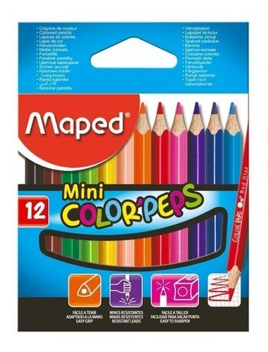 Lapices Pinturitas Color Maped X12 Cortos - 832500 