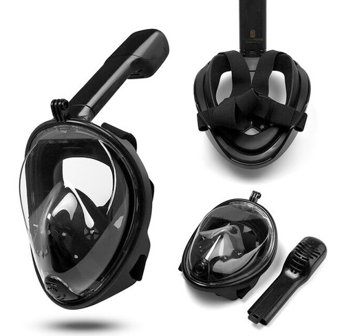 Mascara Mergulho Snorkel Com Suporte P/ Gopro Câmera De Ação