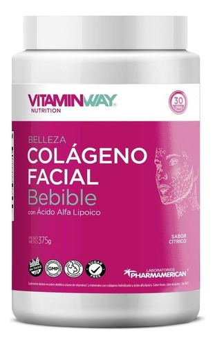 Vitamin Way Suplemento Dietario Colágeno Facial Bebible 375g Sabor Cítrico