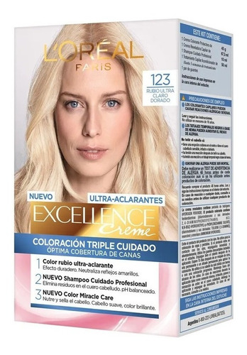 Tintura Excellence Creme Loreal Paris Coloración Tono 123