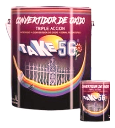 Convertidor + Esmalte Brillante Take 56 Negro X 4litro +lija