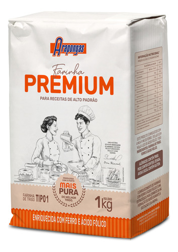 Farinha De Trigo Especial Premium Arapongas 1 Kg