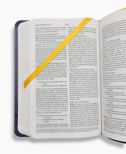 Imagen 8 de 10 de Compact Bible Esv Moonlight Owl Purple Yellow