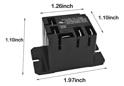 Relé Az2280-1c Paquete 2, 30a Spdt 120vac