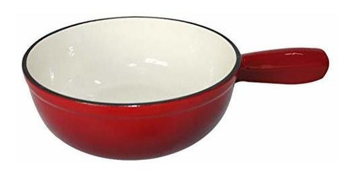 Olla De Queso De Esmalte De Hierro Fundido Rojo De 22 Cm, Ol