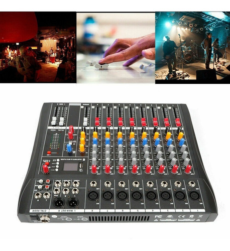 Imagen 2 de 2 de 8 Channel Pro Bluetooth Live Studio Audio Mixer