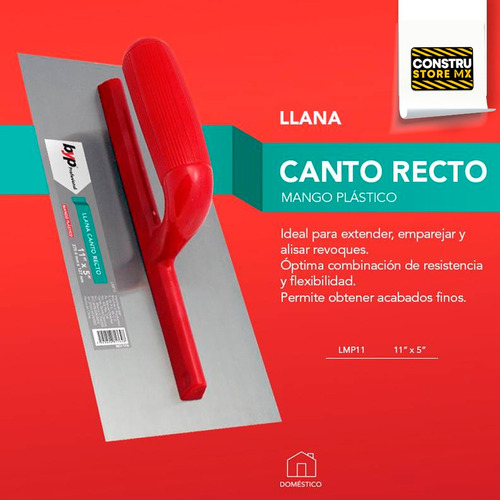 Llana Lisa Canto Recto Con Mango De Plástico 11