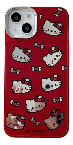 Funda De Silicona Hello Kitty Para iPhone 13 14 15