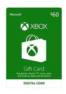 Xbox $60usd Tarjeta De Regalo [código De Juego Online]