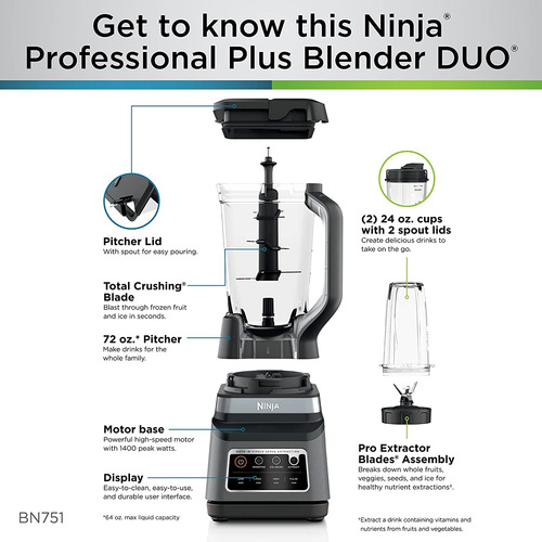 Ninja - Bender Bn751 Professional Plus Duo, 1400 Vatios De P