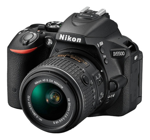  Nikon Kit D5500 + lente 18-55mm VR II DSLR color  negro