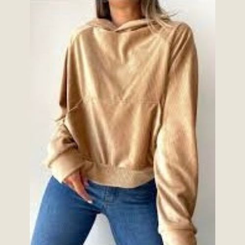 Buzo Hoodie Corto De Plush - Varios Colores
