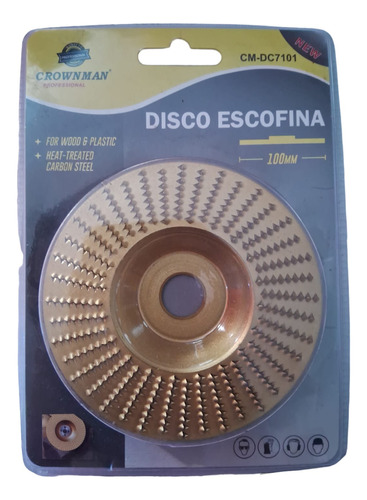 Disco Escofina Para Madera 100mm