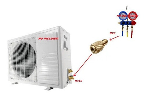 Adaptador Minisplit Valvula Para Gas R410a 5/16 A 1/4