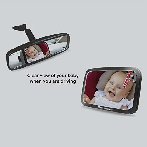 Imagen 2 de 7 de Brookstone Espejo De Coche De Bebé De Visión Amplia, Comp