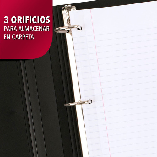 100 Hojas De Repuesto Sueltas Mead Para Rellenar Carpetas Color Blanco