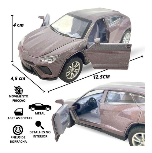 Cochecito en miniatura Lamborghini Urus, color marrón