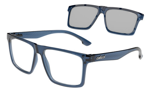 Armação De Óculos Colcci Bandy 8 C6248k0356 Azul Translúcido Tamanho 56
