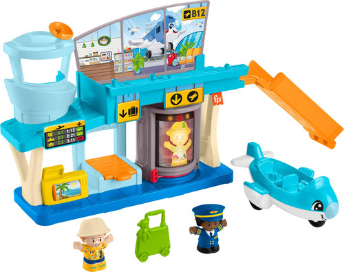 Airport Playset Fisher-price Little People Com Avião 1+y