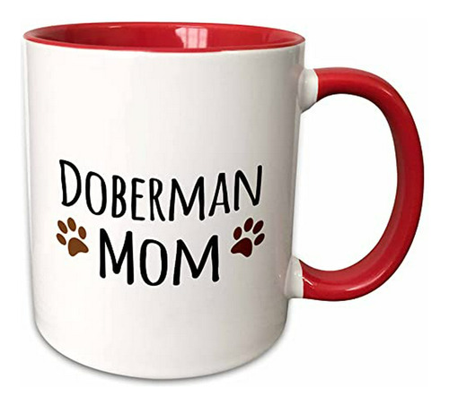 Taza De Doberman Pinscher - Diseño De Huellas Embarradas - R