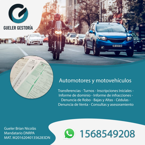 Gueler Gestoria - Mandatario Dnrpa Automotor Y Motovehículo