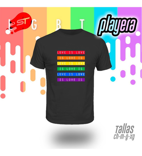 Imagen 1 de 2 de Playera Alusiva Lgbt Pride-012