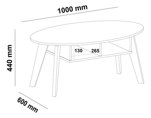 Mesa de café retro con nichos multimóviles Cr45141 de color pino/negro