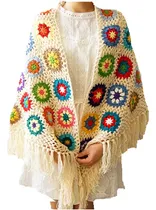 Comprar Hblanket Ganchillo Hecho A Mano 68x33in Poncho Con Flecos