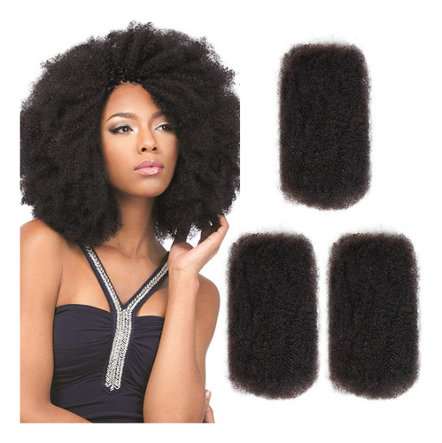 Style Icon - 3 Paquetes Estilo Afro, Cabello Humano Rizado,.