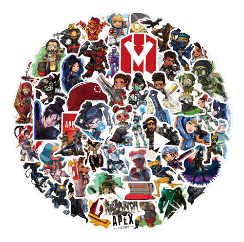 Apex Legends-pegatinas De Dibujos Animados De Anime Pegatin