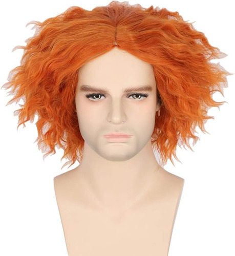 Peluca Disfraces Halloween Para Mujeres Y Hombres Afro Corto