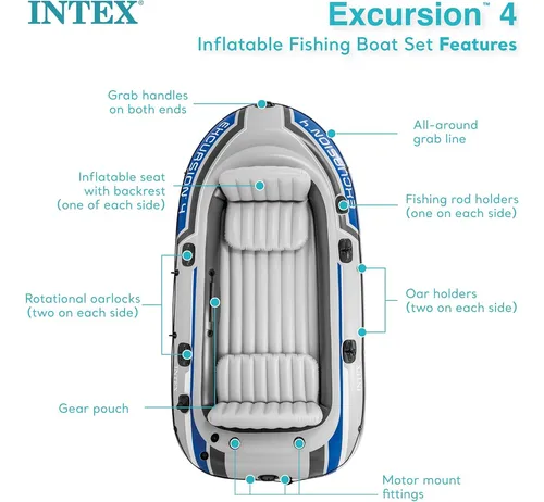Intex Serie De Botes Inflables De Excursión: Incluye Remos