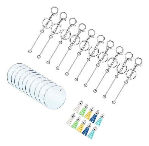 3 Chaveiro Acrílico Em Branco Para Kit De , 30 Unidades