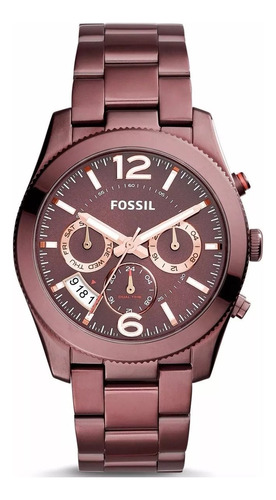 Reloj Dama Fossil Acero Es4110 Original Color De La Correa V