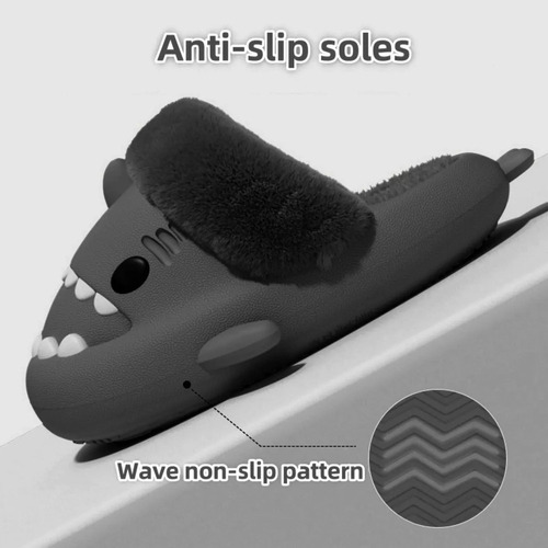 Z Pantuflas Tiburón Sharklas Invierno Sandalias Para Niño