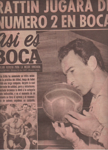 Revista Asi Es Boca * Se Retira Ernesto Grillo - Año 1967 