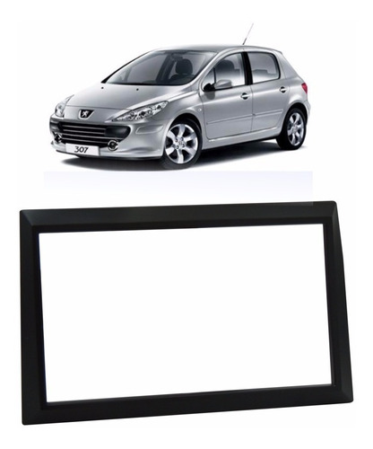 Moldura Preta Dvd Multimidia 2 Din Peugeot 307 2010