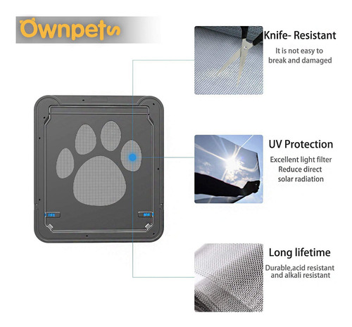 Puerta Mosquitera Magnética Para Mascotas, Con Cierre Para M