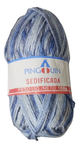1 Kilo Ovillo Sedificada Pingouin 100g 30% Lana 70% Acrili Matizado Azul Y Celeste