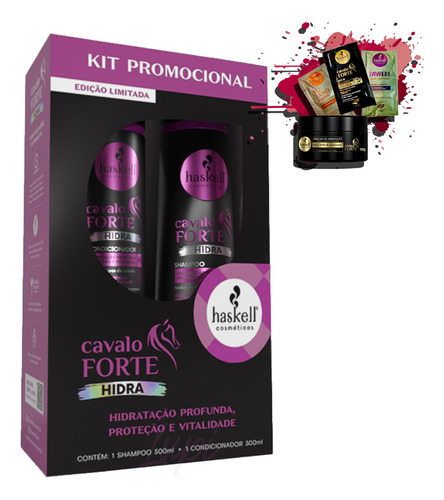 Promopack Haskell Cavalo Forte Hidra Sh 500ml Cond 300ml