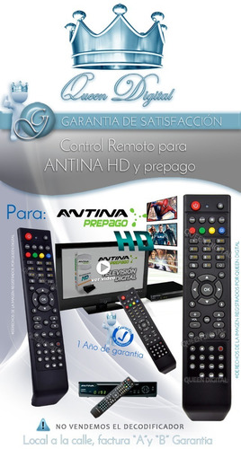 Imagen 2 de 10 de Control Remoto Para Antina Hd Htm1-cv60 Deco Prepago