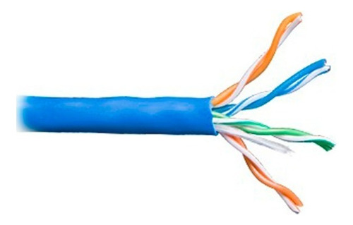 Bobina De Cable 305 Mts Utp 100% Cobre Cat5e Color Azul