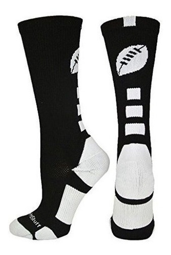 Madsportsstuff Football Logo Crew Calcetines  Negro / Blanco