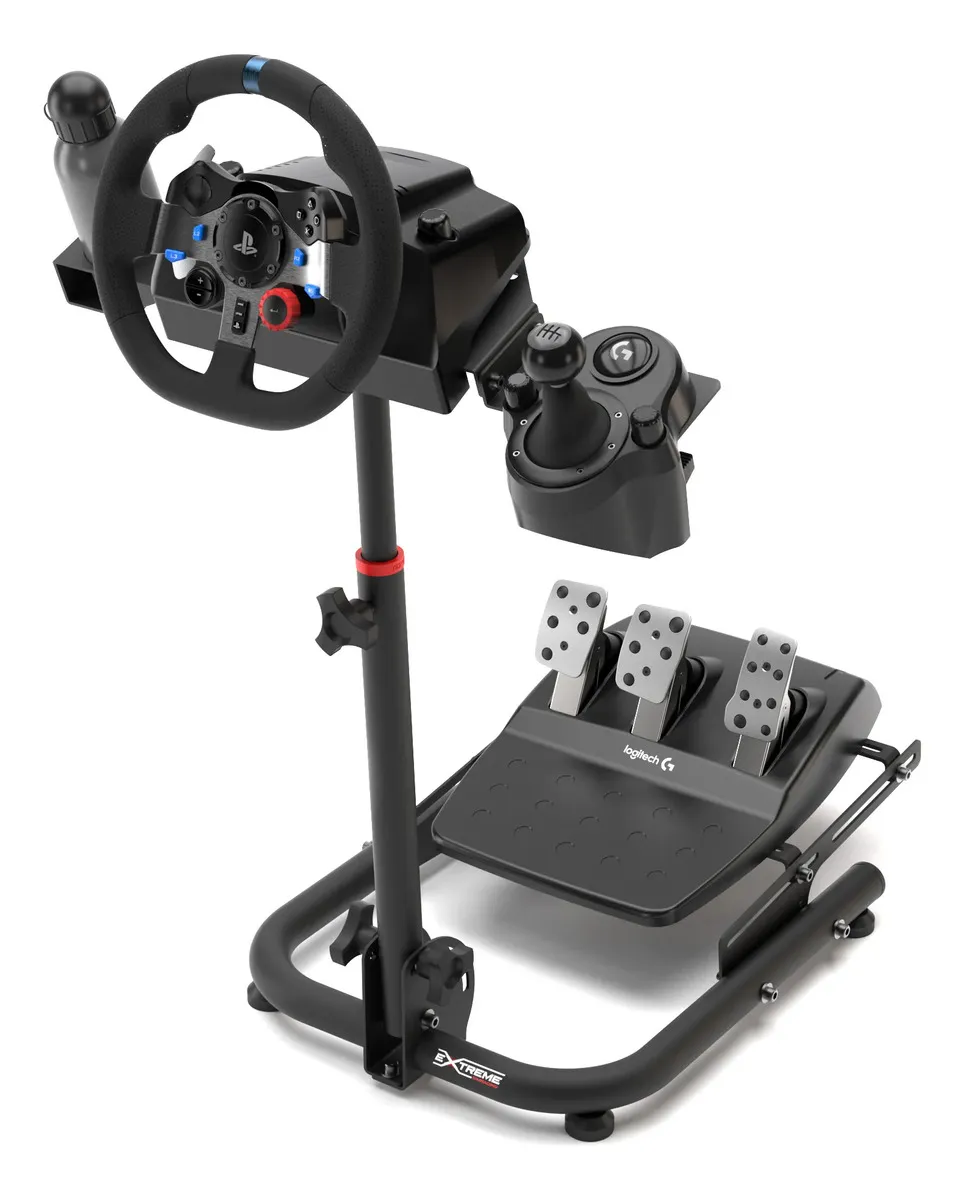 Suporte Volante SPRO Extreme Simracing Preto Compatível Logitech G29 G920 G923 Fanatec Simagic Thrustmaster Simulador Corrida