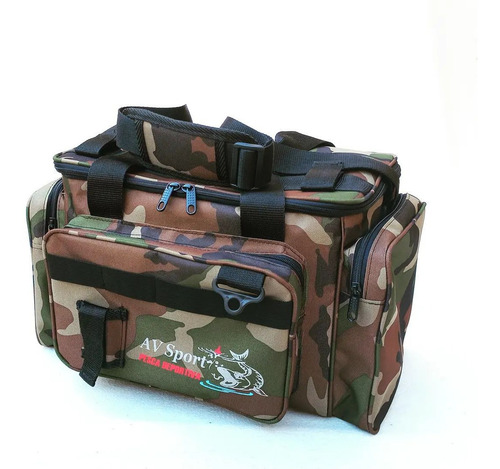 Imagen 6 de 10 de Bolso De Pesca Av'sport 50x28x26cm Reforzado