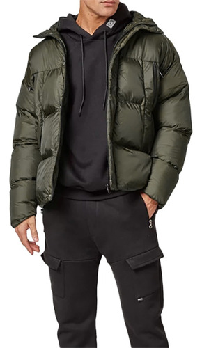 Puffer Campera Hombre Inflable Impermeable Abrigada Capucha
