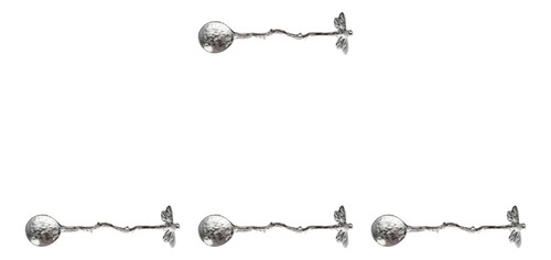 4 Piezas De Cucharas De Libélula Para Decoración De Plata